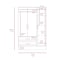 Tuhome Bolton 120 Mirrored Armoire, 2 Door Cabinet, 2 Drawers, Door W/ Mirror, Rods, Black/Light Gray CWZ5950 - alternate 4